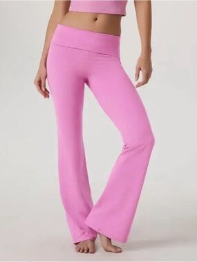 NWT Vuori Halo Foldover Pant in Azalea Pink Heather XL
